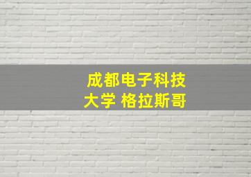 成都电子科技大学 格拉斯哥